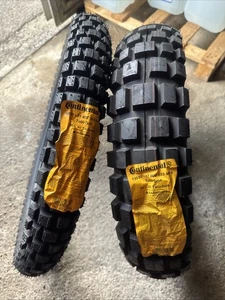 OFFERTA COPPIA GOMME NUOVE 90/90-21 130/80-17 CONTINENTAL TKC80 Dot 22/24 - Imagen 1 de 3