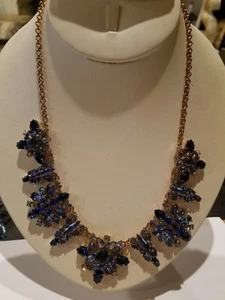 Kate Spade Snow Nights Blue Sparkling Crystal Necklace Rose Gold New $148 - Picture 1 of 6