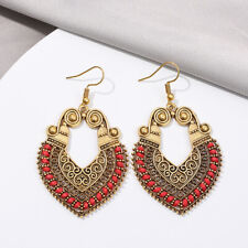 Bohemian BOHO Ethnic Retro Woven Heart Dangle/Drop Tassels Earrings Jewelry 