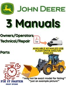 JOHN DEERE 544H PROPRIETARI CARICATORE OPERATORI RIPARAZIONE TECNICA PARTI MANUALE PDF USB - Foto 1 di 5