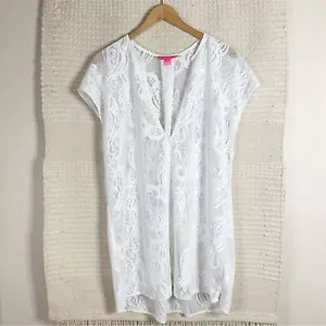 LILLY PULITZER Resort White Jellyfish Critter Crochet Aideen Coverup Tunika Top S - Bild 1 von 7