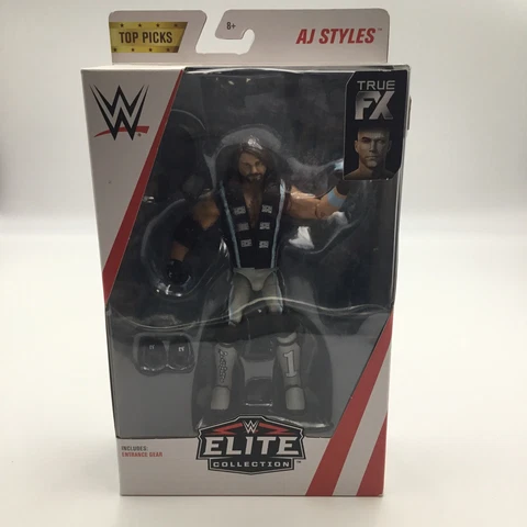 New WWE Elite Collection AJ Styles Action Figure 2018 Top Picks Mattel True FX Cover