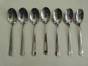 7 IKEA Stainless DRAGON 224 22 Glossy SOUP SPOONS 7.5" - Picture 1 of 5