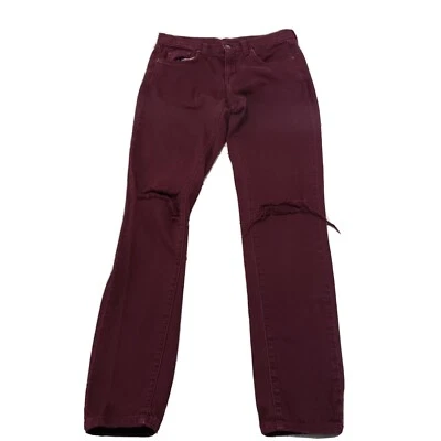 Pantalones de mezclilla CarMar talla 28 ajustados destruidos rasgados en la rodilla medidas en descripción Foto 1 de 4