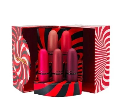 NIB - Mac Rouge A Levres Mistletoe Matte Powder Kiss Lipstick  X5 Gift Set - Image 1 of 4