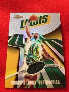 2004 Topps Finest Rashard Lewis Game Used Warm Up! /250! Ref! Supersonics Rare - Picture 1 of 1