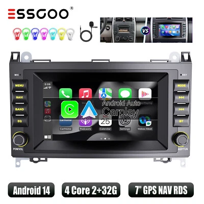 Android 14 Carplay Autoradio Für Mercedes Benz B200 W169 Vito W639 Sprinter GPS - Bild 1 von 4
