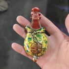 Chinese Porcelain Snuff Bottle Ceramics Chinese Lute Pipa Statue Painting Women