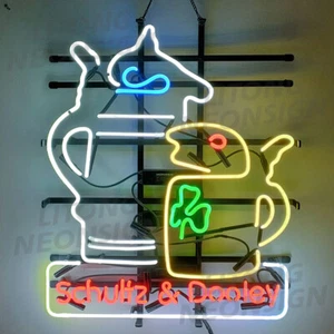 Schultz & Dooley Neon Light Sign 24x20 Beer Bar Store Man Cave Wall Decor - Picture 1 of 4