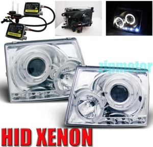 97-00 TOYOTA TACOMA DUAL HALO LED JDM PROJECTOR HEADLIGHTS+HID KIT 98 99 DLX SR5 - Picture 1 of 1