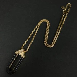 Collana con ciondolo Christian Dior strass tono oro/6BD2447 - Foto 1 di 8