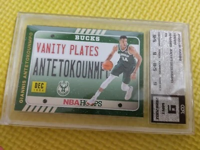Giannis Antetokounmpo 2020-21 Panini Hoops "Vanity Plates" NBA card (COR-9 Mint) - Image 1 of 4