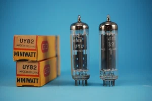 Pair Philips UY82 NOS NIB Tested  Rectifier Tubes Same Date Code  (g) - Picture 1 of 5