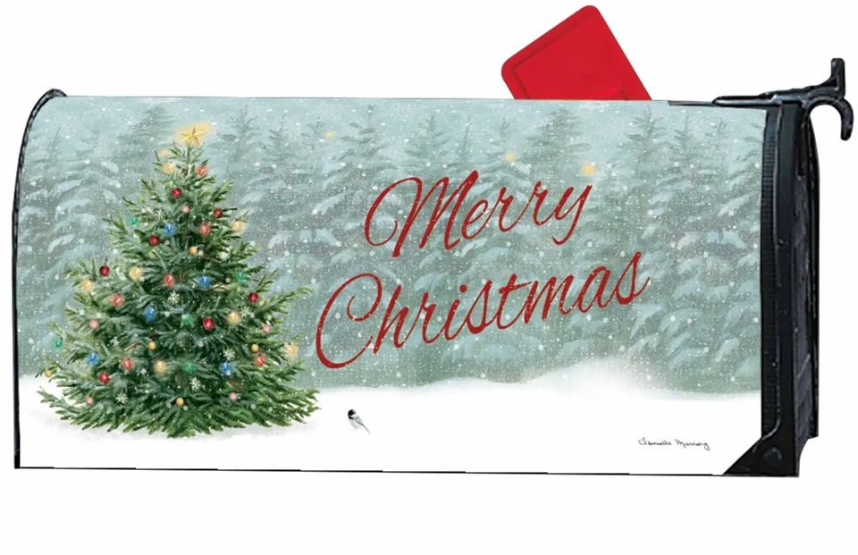 Light the Christmas Tree Mailbox Cover - Image 1 of 1
