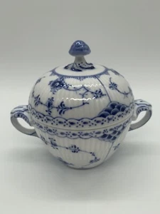 Royal Copenhagen Halbspitze Musselmalet blau Zuckerdose Vorratsdose Deckeldose - Bild 1 von 9