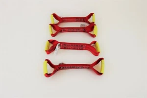 4 Pack of Red DIAMOND WEAVE Dog Bones for Rollback / Flatbed Wrecker Straps - Picture 1 of 3