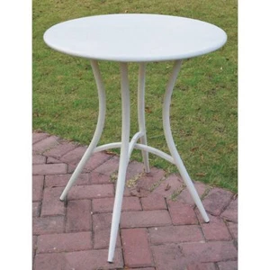 Metalltisch Scandi 59x72cm Antik-Weiß Beistelltisch Gartentisch Dekotisch - Bild 1 von 6