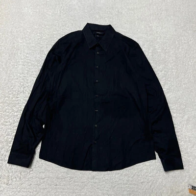 Camisa GUCCI Para Hombres 17.5 Negra Calce Ajustado Manga Larga Algodón Elastizado Informal Foto 1 de 4