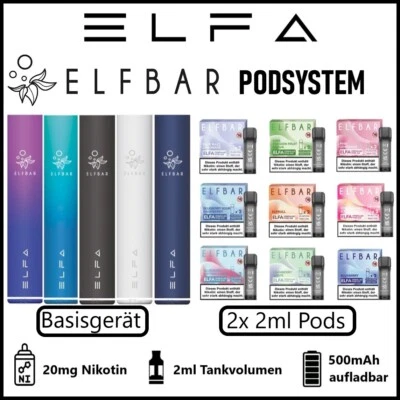 ELFA ELFBAR 600 E-Zigarette E-Shisha I Prefilled Pods 2x 2ml mit 20mg Nikotin - Bild 1 von 4