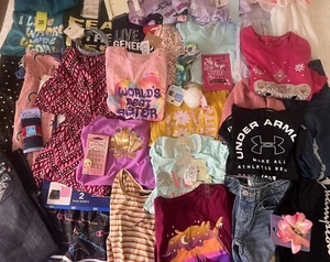Girls Clothing 50 Lot Size 10/12 Jeans Tops Shorts Athletic Dress MSRP $700+ NEW - Picture 1 of 20