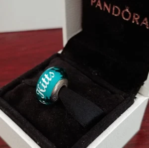 Authentic Pandora ST. KITTS 'FACINATING TEAL' Murano Glass Bead Charm 4Bracelet - Picture 1 of 24