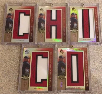 MATT CHICO 2007 SP AUTHENTIC BY THE LETTER NAMEPLATE AUTOGRAPH #D /75 RC NATS - Image 1 of 2