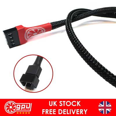 CPU Fan Extension 4-Pin Cable - GPUCONNECT Premium - Male to Female - 50cm - Image 1 of 4