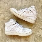 Nike Air Force 1 Mid AF1 Triple White Youth Sneakers Shoes Size 5Y