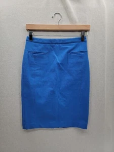 Falda lápiz recta con cremallera trasera azul Banana Republic talla-00 pequeña - Imagen 1 de 7