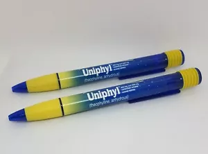 Lote de 2 bolígrafos Uniphyl Theophylline anhidro Drug Rep Pharma publicidad promocional - Imagen 1 de 4