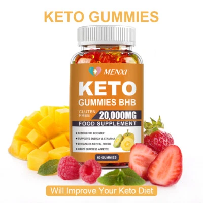 Keto Gummies for Weight & Fat Loss, Belly Fat Burner -60 , Apple Cider Vinegar - Image 1 of 4