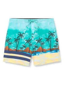 Boardshorts para hombre Hurley Phantom Block Party 18" costura exterior Fiji, 34 - Imagen 1 de 8