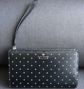 Neue Kate Spade gepunktete Reißverschluss Geldbörse oder Kalbsleder Brooks Drive Eliza oder Lacey - Bild 1 von 6