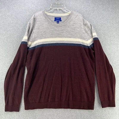 Suéter masculino Apt.9 XL X-Grande manga longa seriamente macio acrílico lã merino  - Imagem 1 de 4