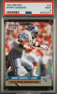 1991 Pro Set โ Barry Sanders โ 1990 NFL Rushing, TD Leader ๐คฏ โ MINT PSA 9 โ NEW - Picture 1 of 3