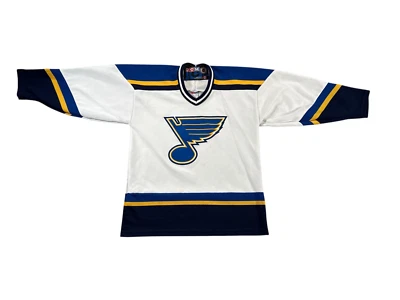Vintage CCM St Louis Blues Jersey Youth L/XL White Blank Pullover - Image 1 of 4