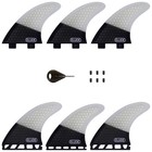 ELUDE Thruster Surfboard Fins, Fiberglass Hexcore - Med or Lrg - FCS or Futures 
