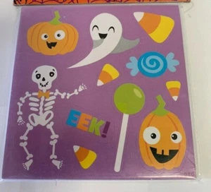 Halloween Motto lila Stickerbögen-Pack 6 - Bild 1 von 2
