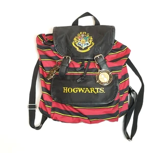 Harry Potter Hogwarts Backpack w/ Front Pocket, Inside Zipper Pocket & Keychains - Picture 1 of 12