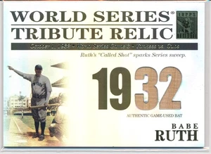 2003 Topps Tribute World Series Silver Babe Ruth Bat Relic #156/425 - Bild 1 von 2