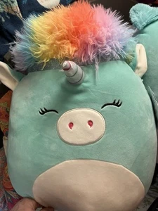 Squishmallow 16” Squish Doos Kennedy Rainbow Unicorn NEW stuffed animal Kellytoy - Picture 1 of 4