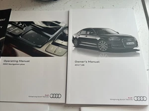 Audi A6 2017 juego de libros manual del propietario con estuche y navegación MMI OEM - Imagen 1 de 5