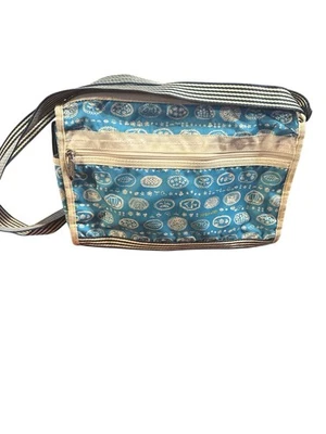 Bolso Bandolera Bolso de Hombro LeSportsac Azul con Flores Nylon Foto 1 de 4