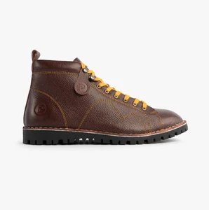 Popps 1961 Herren Leger Schnürstiefel Bequem Leder Monkey Stiefel - Bild 1 von 6