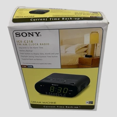 Sony ICF-C218 FM/AM Clock Radio Dream Machine w/ Auto Time Set NIB New In Box - Image 1 of 4