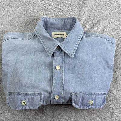 Taylor Stitch Chore Shirt Mens Small Blue Boss Duck Work Chambray Hemp Blend - Image 1 of 4
