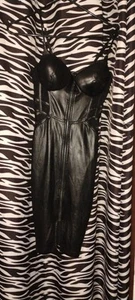 Faux Leather Zip In Front Dress/Catwoman - Picture 1 of 4