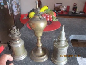 Alte Benzin- und Öllampe Taube und andere + Lampe Messing - Bild 1 von 8