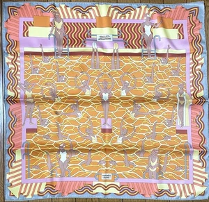 HERMES Bufanda Carre 70 seda Ballet Aquatique hecho en Francia 718 - Imagen 1 de 3