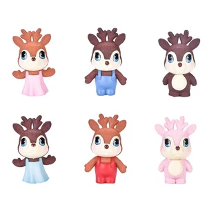 6 Stück Rehkitz Schreibtisch Ornament Cartoon Rehkitz Figur Micro Landschaft Dekoration - Bild 1 von 12